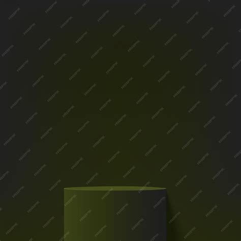 Premium Vector 3d Dark Green Color Podium And Minimal Dark Green