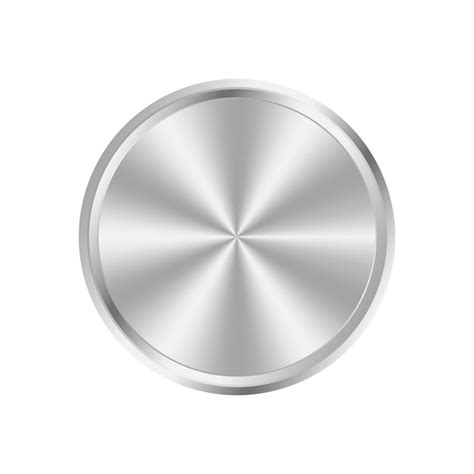 Premium Vector Silver Circle Plate Background Silver Metal Round