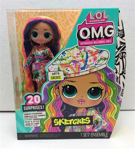 Buy LOL Surprise OMG Sketches Fashion Doll With 20 Surprises Free