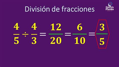 ¡división De Fracciones Youtube