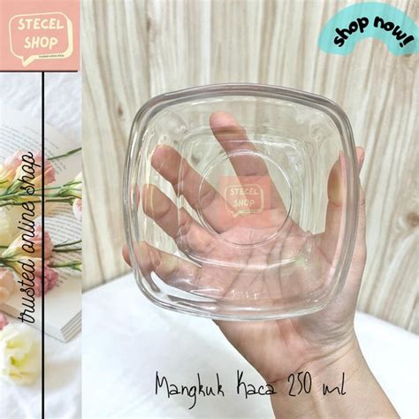 Jual Mangkuk Kaca Mangkok Serbaguna 250 Ml Mangkok Kotak 10 Cm Di