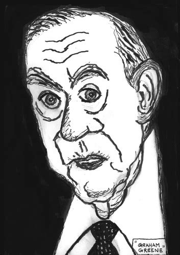 Graham Greene By Pascal Kirchmair Famous People Cartoon Toonpool