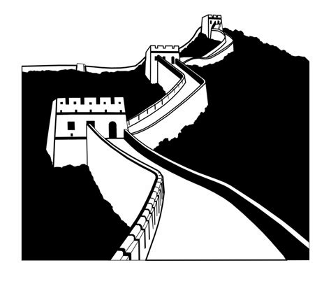 Great Wall Of China Vector Clip Art Library