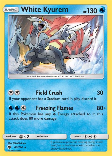 White Kyurem Lost Thunder Rare Holo Pokemon TCG DigitalTQ