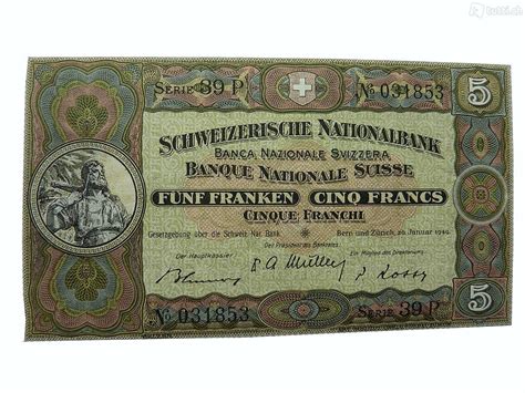 Alte Schweizer Banknote Franken Im Kanton Z Rich Tutti Ch