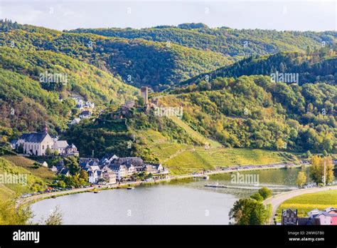 Beilstein: river Mosel (Moselle), ferry, Saint Joseph’s Catholic Parish ...