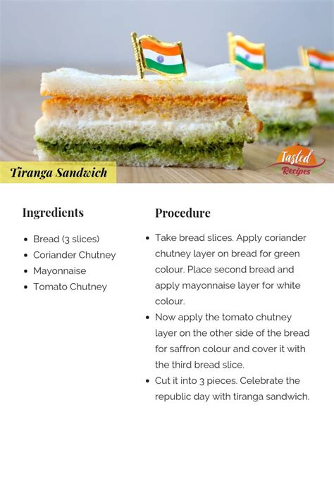 Tiranga Sandwich - Tri colour Sandwich - Tasted Recipes | Recipe | Twisted recipes, Sandwiches ...