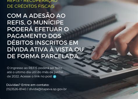 O Refis Programa De Incentivo A Regulariza O Fiscal De Itapeva J