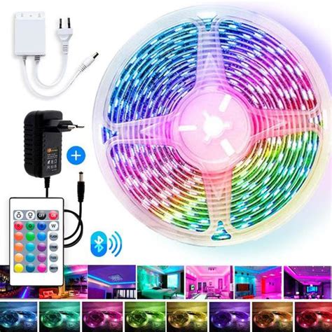 Fita Led 5050 Rgb Colorida 5mt 16 Cores Fonte Controle Fita De