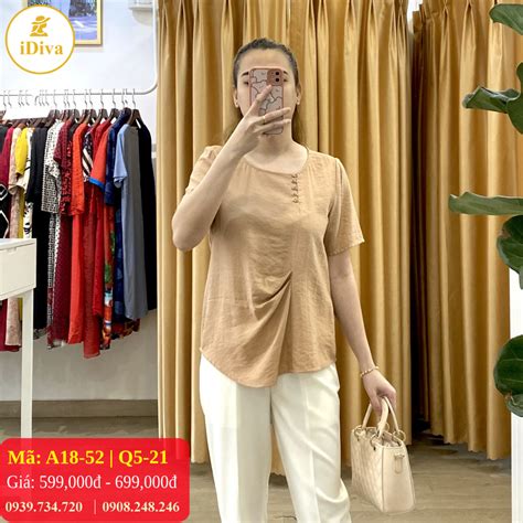 Áo trung niên iDiva A18 52 Nude A18 78 Hồng Shopee Việt Nam
