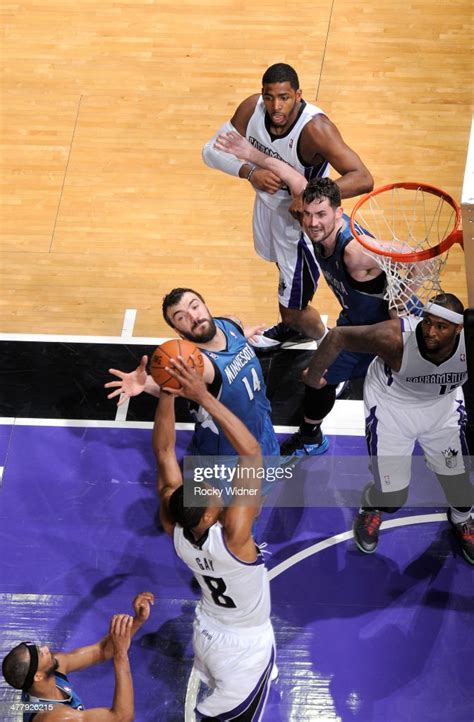 Rudy Gay Of The Sacramento Kings Goes Up For The Shot Against Nikola