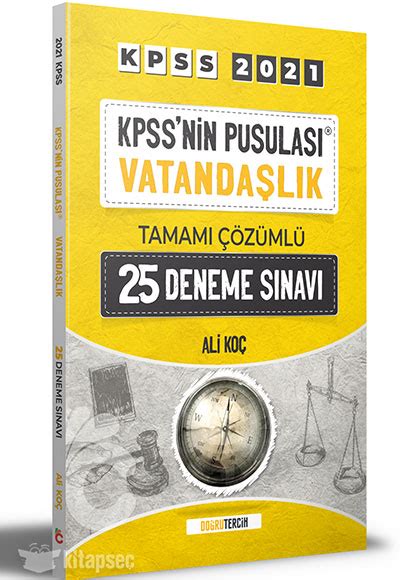 2021 KPSS nin Pusulası Vatandaşlık Tamamı Çözümlü 25 Deneme Sınavı