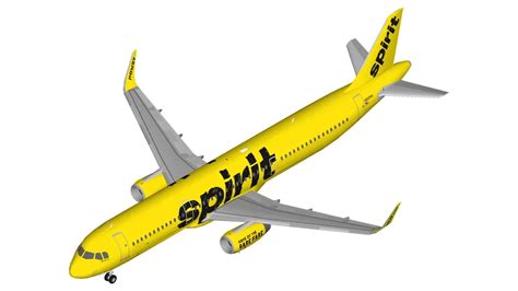 Spirit Airbus A321 Taxi Livery 3d Warehouse