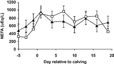 Pre And Postpartum Plasma Concentrations Of NEFA Of Cows Fed Fish Oil