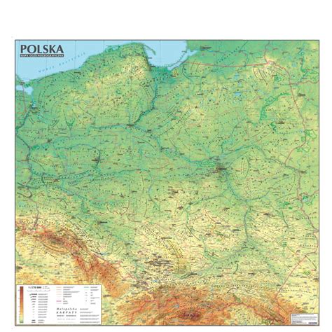 Polska Cienna Mapa Og Lnogeograficzna B Plakat Expressmap