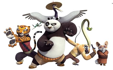 Kung Fu Panda Po Monkey Tigress Master Shifu Viper Crane