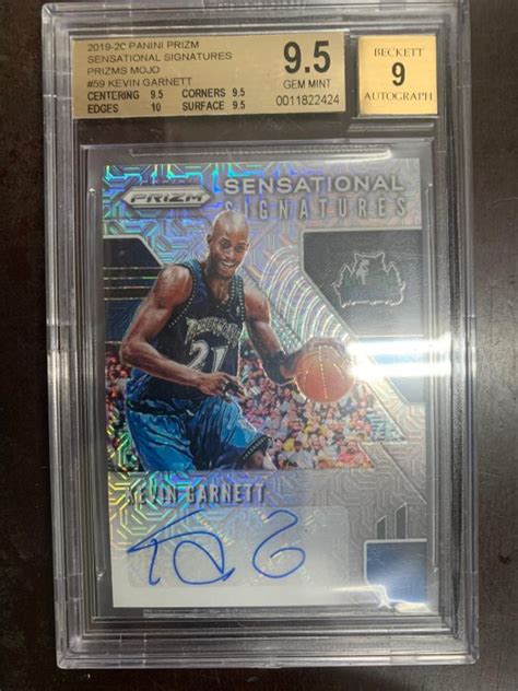 2019 20 Panini Prizm Kevin Garnett 簽名 限量25張 BGS9 5 Yahoo奇摩拍賣