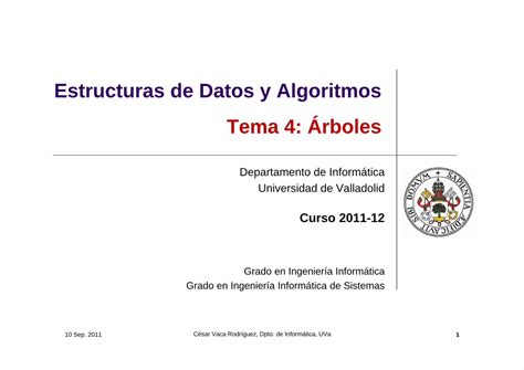 PDF Estructuras de Datos y Algoritmos Tema 4 Árboles DOKUMEN TIPS