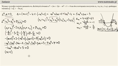 Matura Rozszerzona Zadanie R Wnanie Kwadratowe Z Parametrem