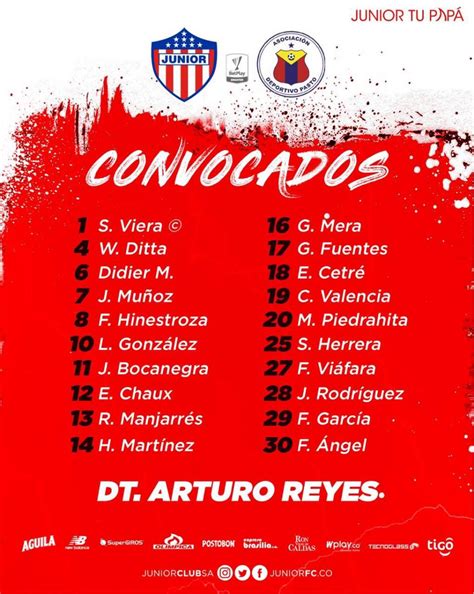 Classificações De Junior Barranquilla X Deportivo Pasto - Previa Junior de Barranquilla vs Deportivo Pasto: importante duelo con ...