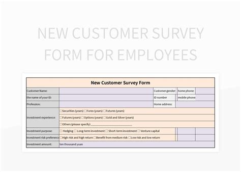 Free Questionnaire Survey Templates For Google Sheets And Microsoft