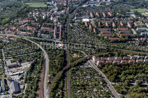 Luftbild Leipzig Verlauf Von Schienen Und Gleisanlagen Der Deutschen