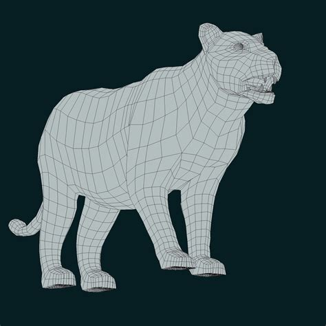 3D model Southern African Lion VR / AR / low-poly rigged animated