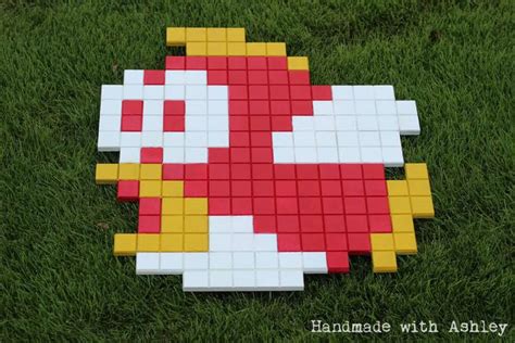 8 Bit Super Mario Bros Cheep Cheep Wall Art Tutorial Handmade With Ashley