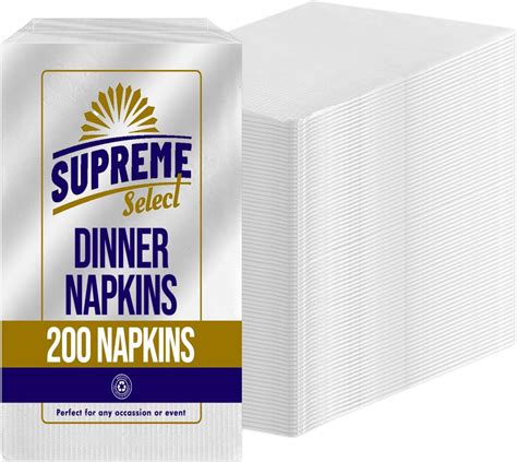 Amazon Supreme Select Premium Disposable Dinner Napkins Soft