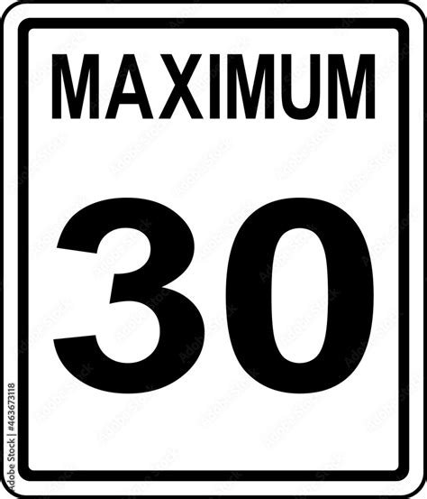 speed limit maximum  sign facility signs  symbols stock vector