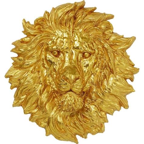 Déco murale XL tête lion doré Kare Design Cdiscount Maison