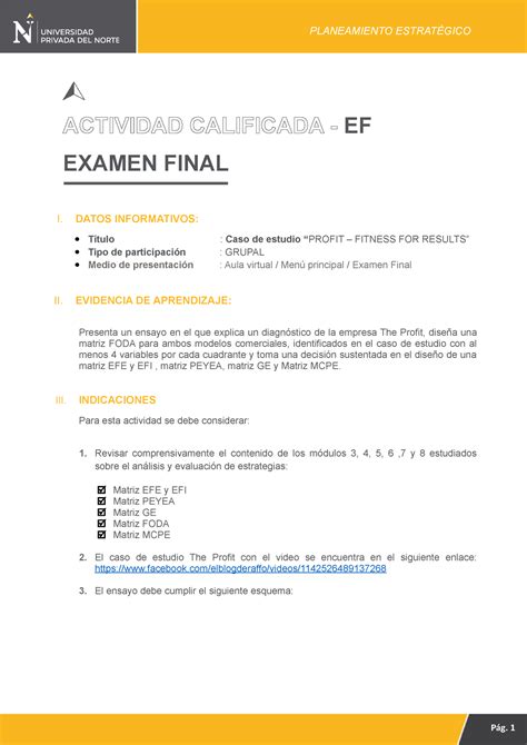 Ef Planeamiento Estrategico Actividad Calificada Ef Examen