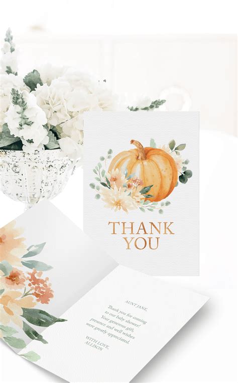 Little Pumpkin Thank You Card – ARRA Creative