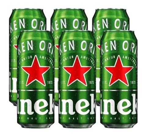 Cerveza Heineken Rubia Lata 473 Ml Pack X 6