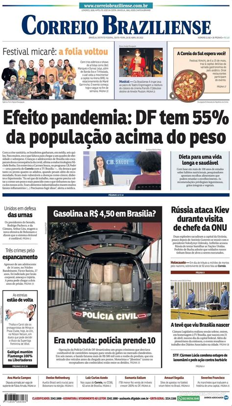 Capa Correio Braziliense Edi O Quarta De Julho De