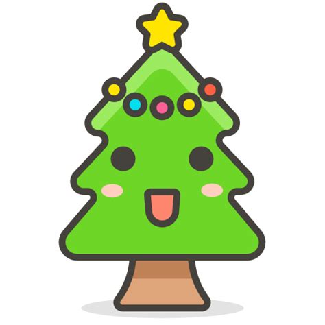 Christmas Tree Emoji Clip Art