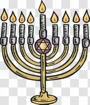 Menorah Hanukkah Judaism Shabbat Candles Transparent Png