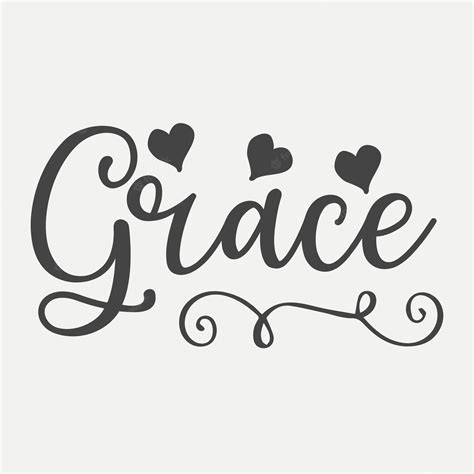 Premium Vector Grace Lettering Premium Vector Design