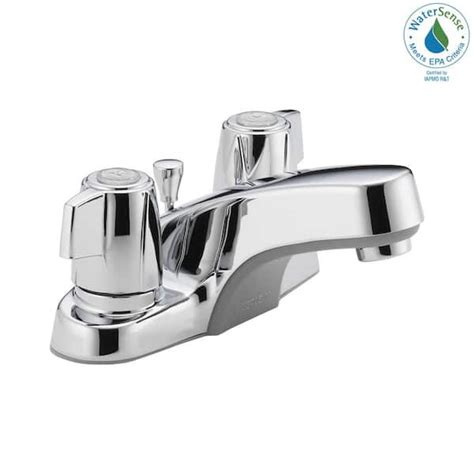 Peerless Core 4 In Centerset 2 Handle Bathroom Faucet In Chrome P246lf M The Home Depot