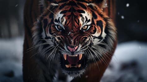 Premium AI Image | a tiger with a pink nose and the whiskers on its face.