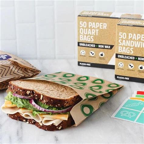 Custom Recyclable Brown Kraft Bakery Paper Bag