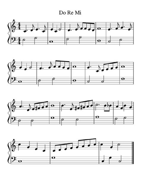 Do Re Mi Sheet Music For Piano (Solo) | PDF | Performing Arts