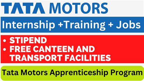 Tata Motors Apprenticeship Program Tata Motors Internship With Stipend And Food Youtube