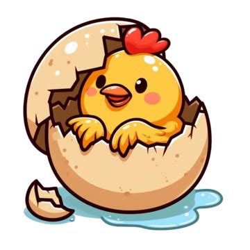 Chicken Inside Egg Shell Chicken Egg Shell Cartoon Png Transparent