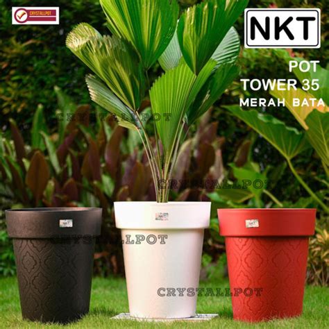 Jual Pot Bunga Tanaman Tinggi Tower Cm Nkt Tower Jumbo Merah