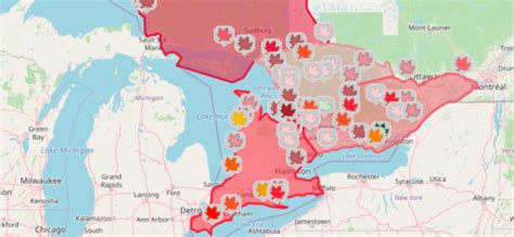 This fall foliage map shows when and where the leaves will peak near ...