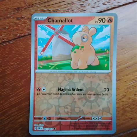 CARTE POKÉMON CHAMALLOT 031 197 reverse EV03 Flammes Obsidiennes fr