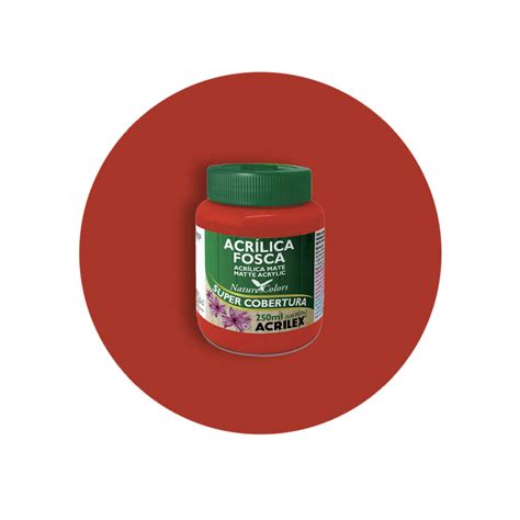 Tinta Acrílica Fosca 250ml Vermelho Fogo 507 Acrilex