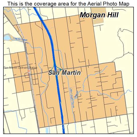 Aerial Photography Map of San Martin, CA California