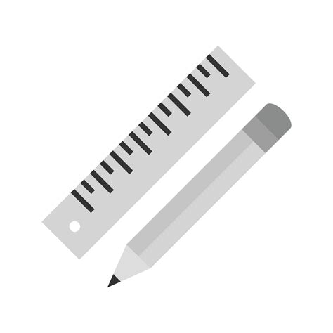 Vector Pencil And Ruler Icon 593448 Vector Art At Vecteezy